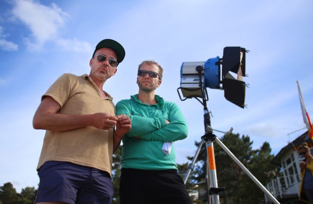 Setfoto Endlich Ruhe: Produzent Roland Possehl und Autor Michael Joseph / Foto: Danny Gohlke